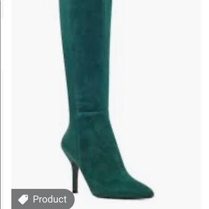 Nine West Fallon Boot In Green Suede